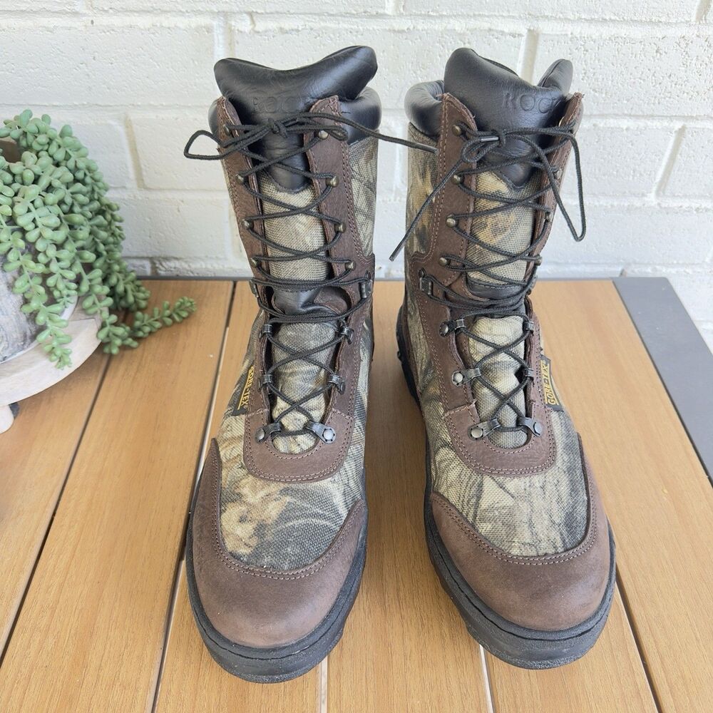 Rocky Hunting Boots Men’s 13 M Gore-Tex 500G Thinsulate Camo Leather Waterproof